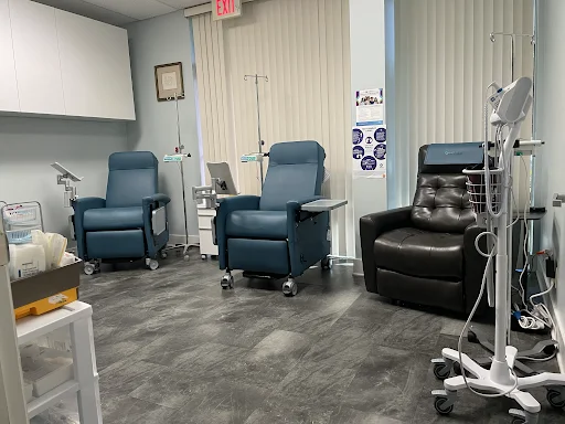 Infusion suite where patients receive treatment
